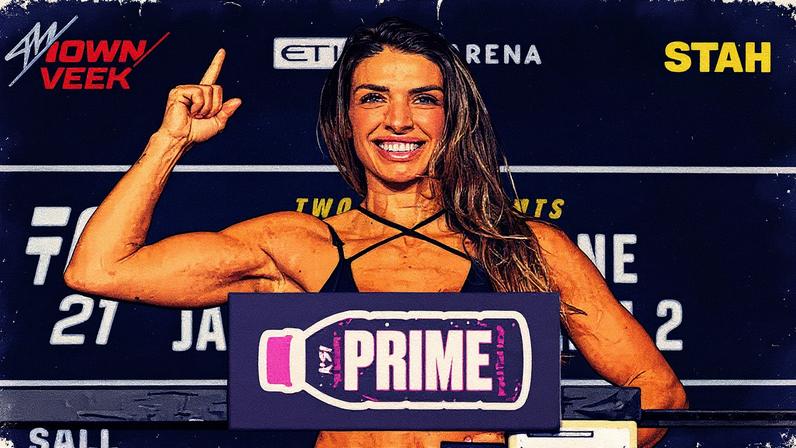 Representando o Brasil, Mackenzie Dern na pesagem do UFC 321 (Foto: Reprodução/Instagram/UFC)