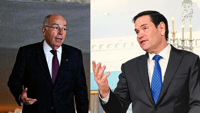 Ministro Mauro Vieira deve discutir o tarifaço e as sanções dos EUA com o secretário de Estado americano, Marco Rubio. (Foto: EFE/Andre Borges / EFE/EPA/Alex Wroblewski)