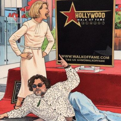 Jack Black rouba a cena na cerimônia da estrela na Calçada da Fama de Naomi Watts