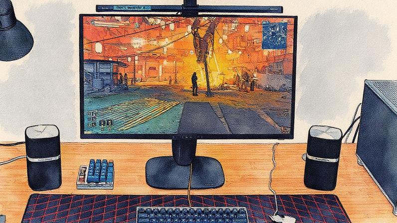 Nathan’s immaculate desk layout is priceless, but you can obtain a AW2725Q of your own for $700.