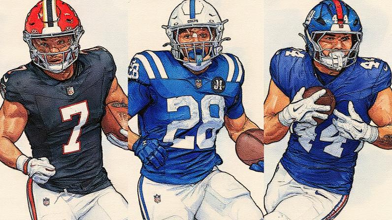 Ranking de RBs da NFL 2025: Cam Skattebo supera Saquon Barkley, mas nenhum fica entre os 10 melhores