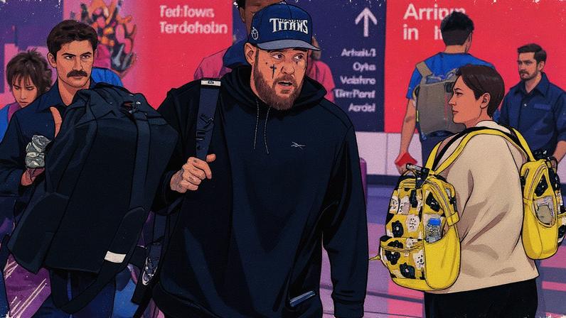Jelly Roll showed off his transformative 200-pound weight loss after landing in Australia for his Down Under tour. Media-Mode / SplashNews.com