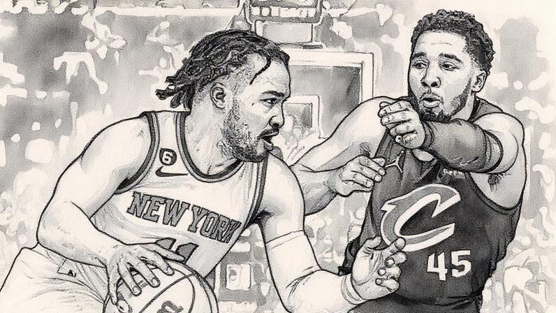 Jogadores do Knicks e Cavaliers em quadra, jogos da NBA hoje 22 de outubro
