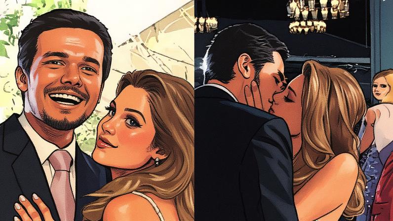 Otaviano Costa compartilha vídeo de casamento com Flávia Alessandra — Foto: Reprodução/Instagram
