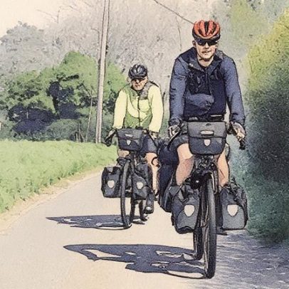 Pai e filho embarcam em aventura de bicicleta por 25 países