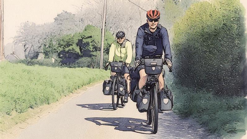 Pai e filho viajam por 25 países de bicicleta • Instagram/Josh Kohler