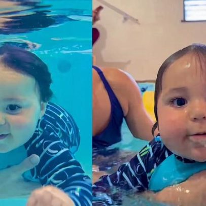 Viih tube mostra vídeo do filho Ravi de 11 meses mergulhando