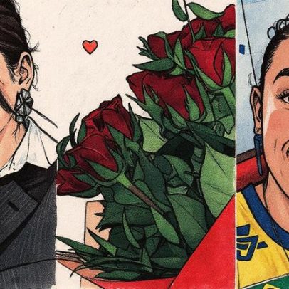 Bruna Unzueta exibe buquê após oficializar namoro com Gabriela Guimarães