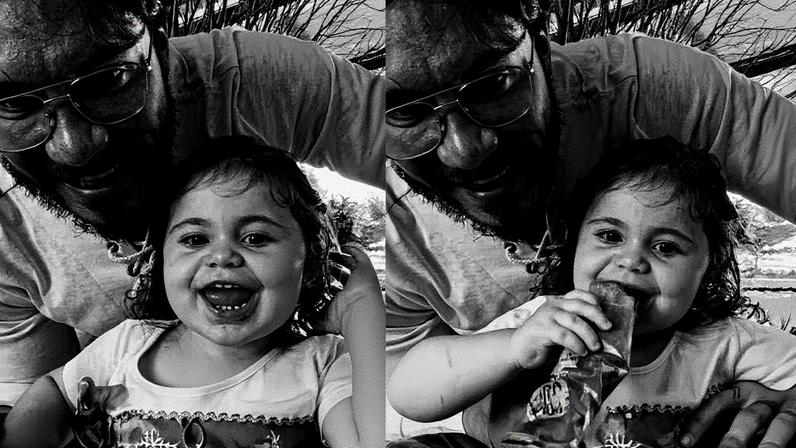 Eliezer encanta a web com vídeo da filha Lua, de 2 anos, falando o nome dos pais — Foto: Reprodução/ Instagram