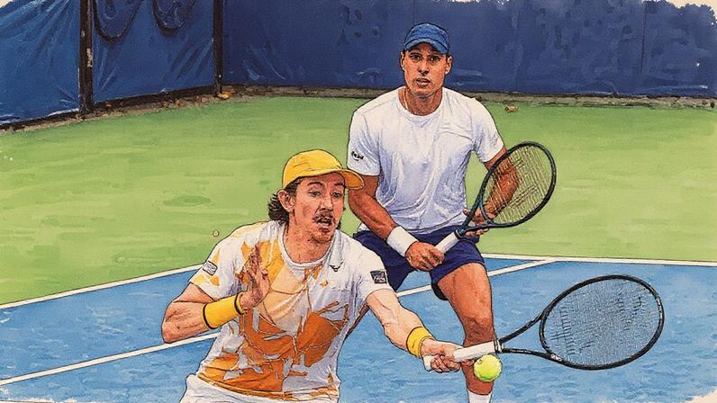 John-Patrick Smith e Fernando Romboli (Foto: Manuela Davies/USTA)