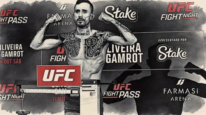 Saimon Oliveira em pesagem oficial para o UFC Rio (Foto: Anna Ramos/Lance!)