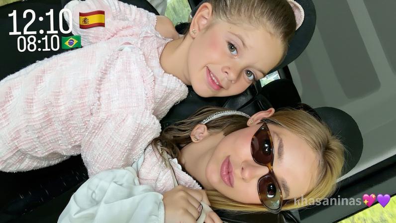 Virginia Fonseca com as filhas, Maria Flor e Maria Alice — Foto: Reprodução/Instagram