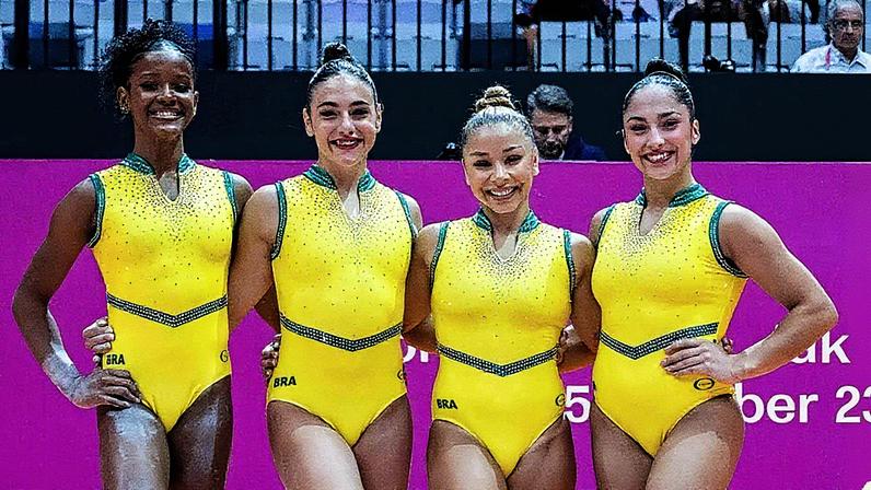 Atletas que representarão o Brasil no Mundial de Ginástica Artística (Foto: Divulgação / CBG)