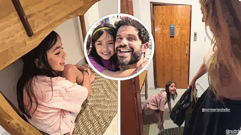 Filha de Duda Nagle com Sabrina Sato se diverte ao 'pregar peça' na nova namorada do pai — Foto: Reprodução/Instagram