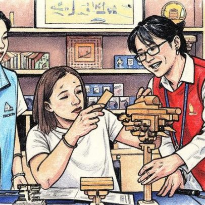 Swiatek visita museu em Wuhan e testa montagem de estrutura