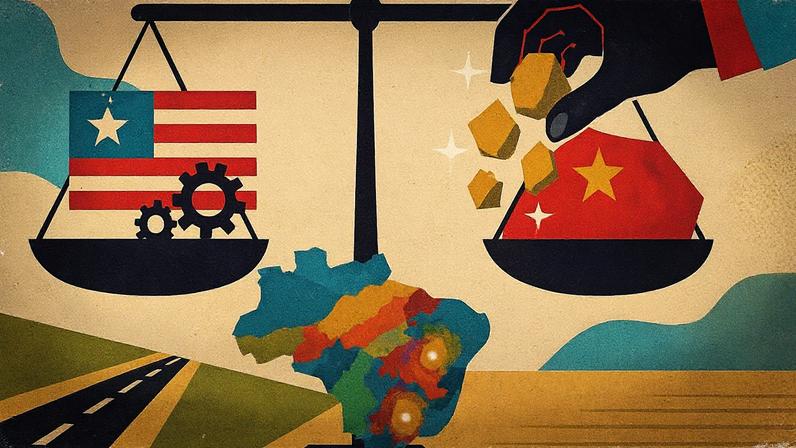 China e Estados Unidos lideram a demanda mundial por terras raras. (Foto: Imagem criada usando Dall-E/Gazeta do Povo)