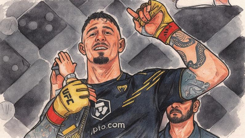 Tom Aspinall em coletiva no UFC (Foto: Reprodução)