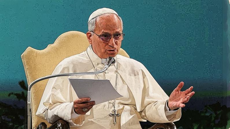 Papa Leão 14 discursa em Castel Gandolfo, perto de Roma