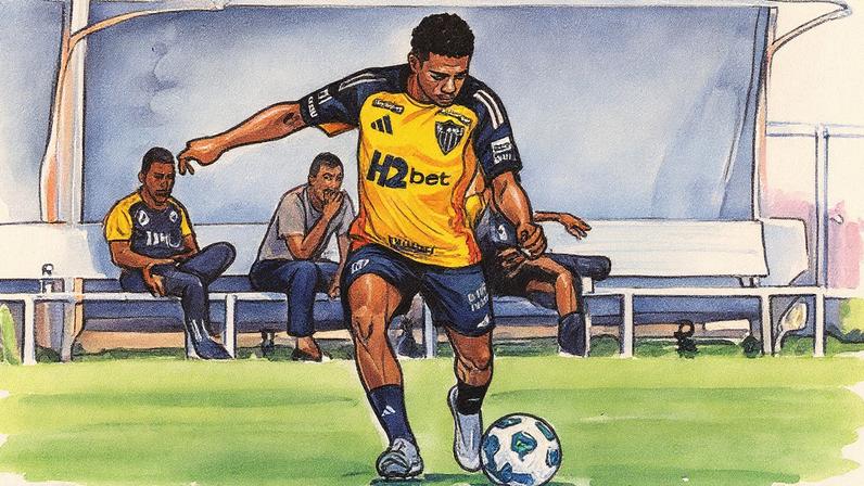 Gabriel Veneno é relacionado pela primeira vez (Foto: Pedro Souza / Atlético)