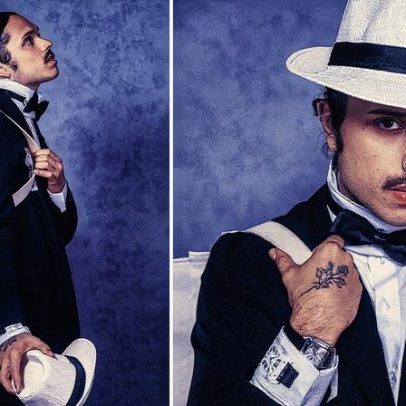 Vitão veste Santos Dumont em Halloween com tema máquina do tempo