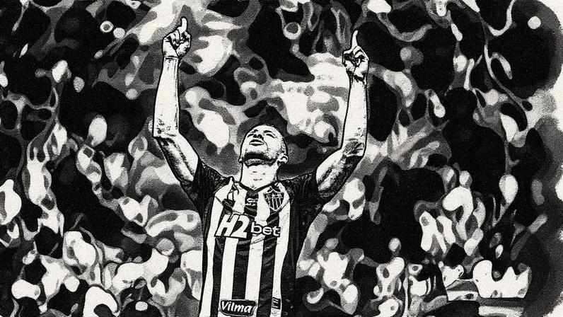 Vitor Hugo comemora Gol no Atlético-MG (Foto: Pedro Souza / Atlético)