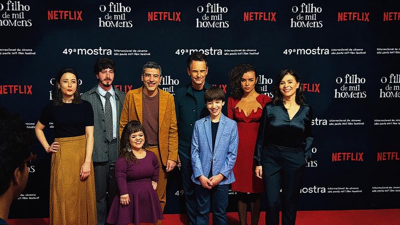 Rodrigo Santoro, Juliana Caldas e Johnny Massaro apresentam 'O filho de mil homens' na Mostra de Cinema — Foto: Quem