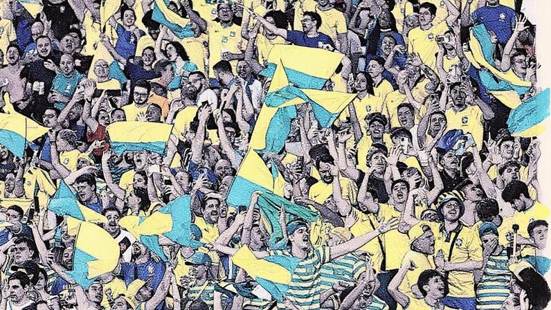 Torcida no jogo entre Brasil e Argentina (Foto: Daniel Ramalho/AFP)