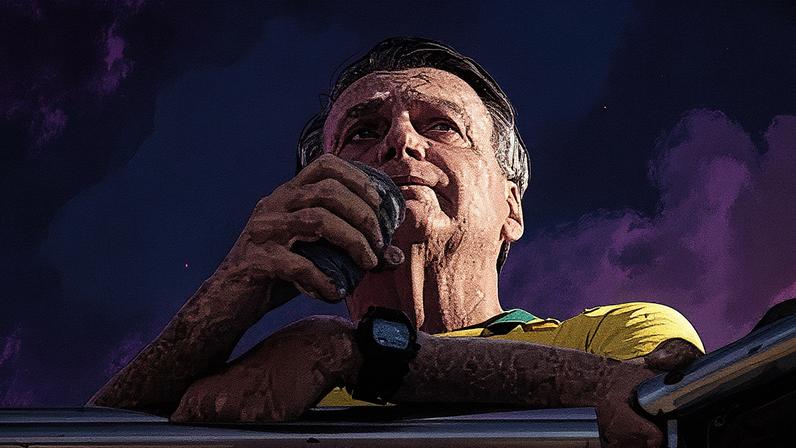 O ex-presidente Jair Bolsonaro (PL) durante ato pela anistia em Brasília. Foto: Sergio Lima/AFP