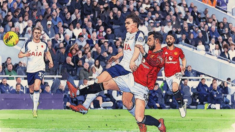 Bruno Fernandes e João Palhinha foram titulares no empate entre Tottenham e Manchester United - Foto: IMAGO