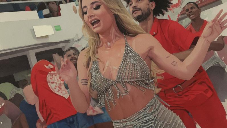 Bruna Griphao em ensaio do Salgueiro — Foto: Reprodução/Instagram