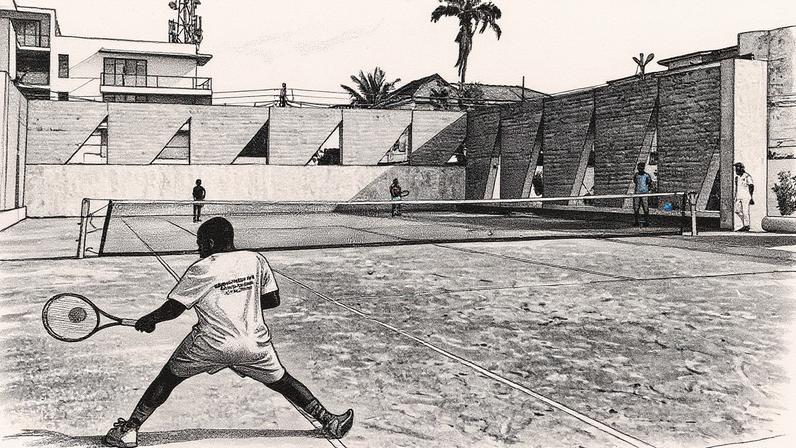 Designed by the Accra-based architecture firm DeRoche Projects, Backyard offers a solution to the often scarce recreational spaces for young people by offering free lessons to children in the community. Julien Lanoo