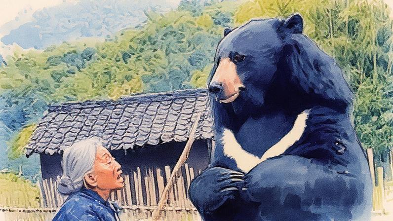 Screenshot of Sora AI TikTok video. Experts say a torrent of AI-generated videos in Japan purporting to show people in close encounters with bears is adding to public anxiety.