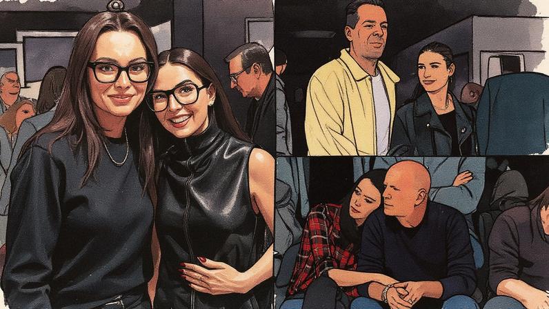 Demi Moore joined Emma Heming Willis at a concert honoring Bruce Willis. Courtesy of Soho Sessions