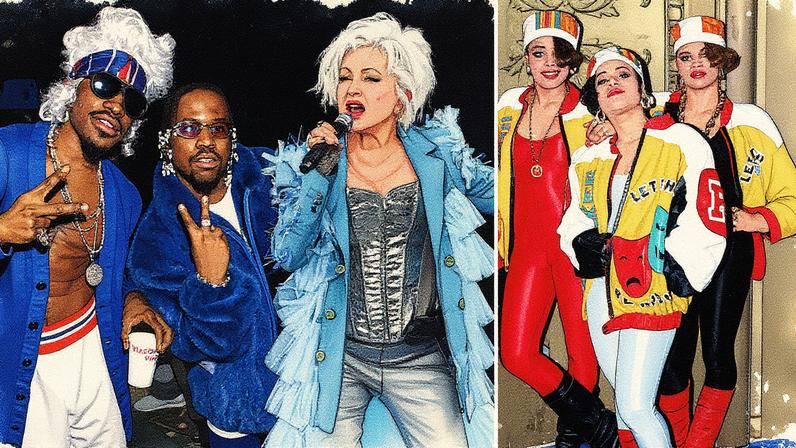 Outkast, Cyndi Lauper and Salt N Peppa are among tonight's inductees. Redferns; Getty Images