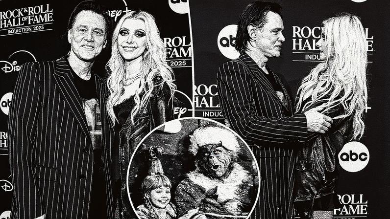 Jim Carrey and his “How the Grinch Stole Christmas” co-star Taylor Momsen reunited 25 years after their iconic holiday movie hit theaters. Kevin Mazur/Getty Images for RRHOF