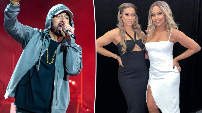 Eminem is accusing “Real Housewives of Potomac” star Gizelle Bryant and show alum Robyn Dixon of harassment amid the trio’s trademark battle. Getty Images