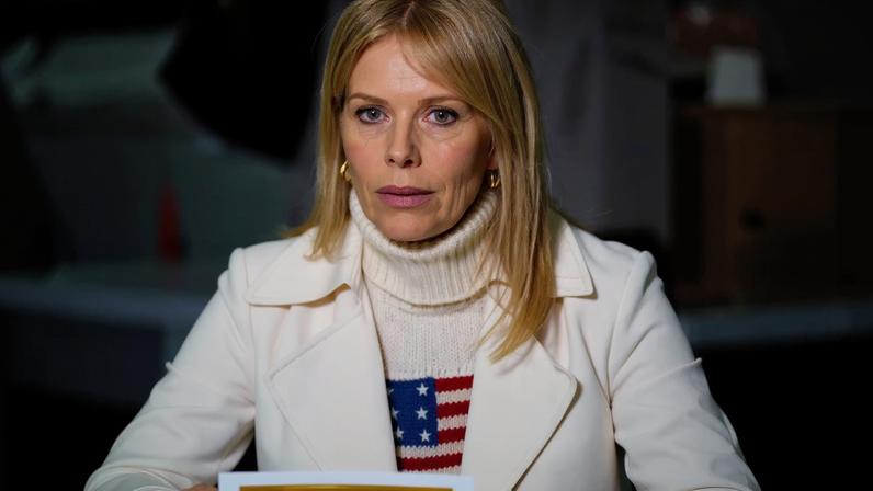 Cheryl Hines made a public appearance Monday alongside first lady Melania Trump and second lady Usha Vance. Getty Images