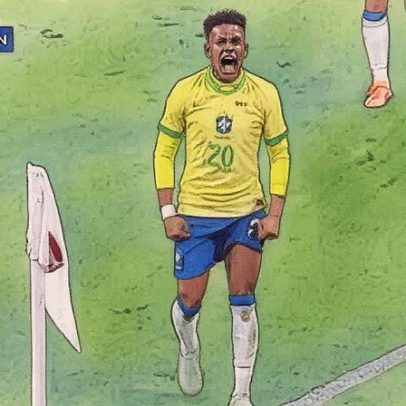 Estêvão celebra gol pela seleção com conselhos de Ancelotti e empolga torcida