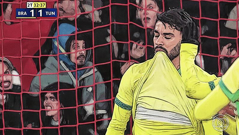 Seleção brasileira não teve boa atuação no amistoso contra a Tunísia — Foto: Getty Images