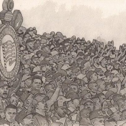 Torcida organizada do Corinthians prepara Mar Negro contra o Grêmio