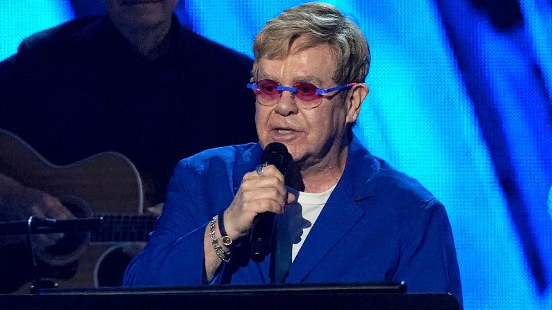 Elton John had a mini-meltdown before he hit the stage at the Rock & Roll Hall of Fame ceremony. Chris Pizzello/Invision/AP