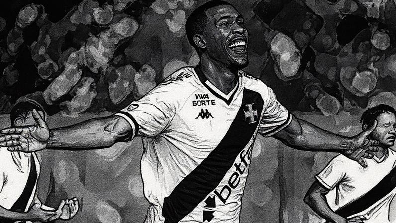 Rayan comemora gol marcado pelo Vasco (Foto: Alexandre DurÃ£o/ZIMEL PRESS)