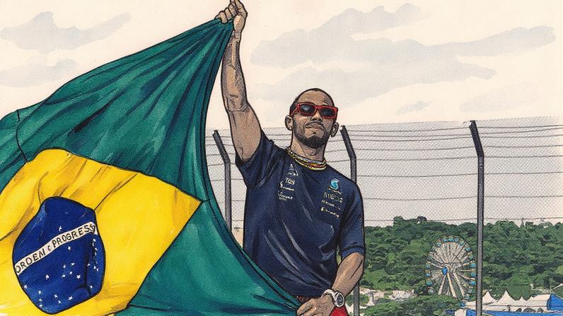 Lewis Hamilton no GP de São Paulo de 2023 (Foto: Vinicius Nunes / Agencia F8 / Gazeta Press)
