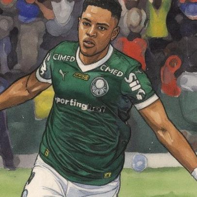 Vitor Roque celebra grande fase pelo Palmeiras