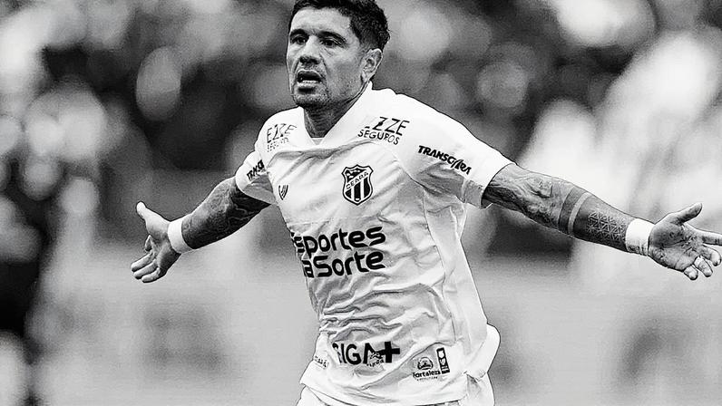 Galeano comemora gol do Ceará contra o Corinthians, pelo Brasileirão (Foto: Vilmar Bannach/Ekobanpress/Gazeta Press)
