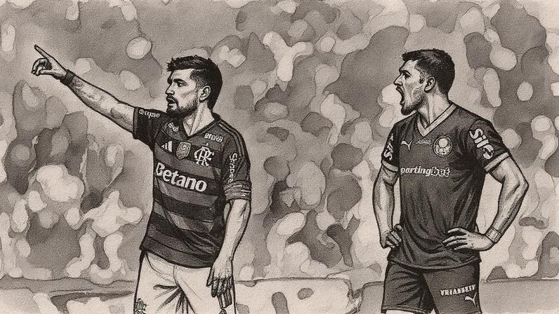 Flamengo e Palmeiras seguem na luta pelo título do Brasileirão (Foto: Thiago Ribeiro/Agif/Gazeta Press)