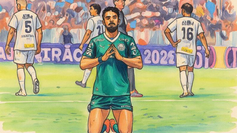 Flaco López durante partida contra o Santos (Foto: Flavio Hopp/Noticia em Foto/Gazeta Press)