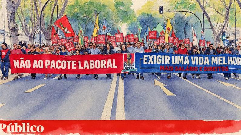 Manifestação contra pacote laboral envolve Catarina Martins, António Filipe e Jorge Pinto