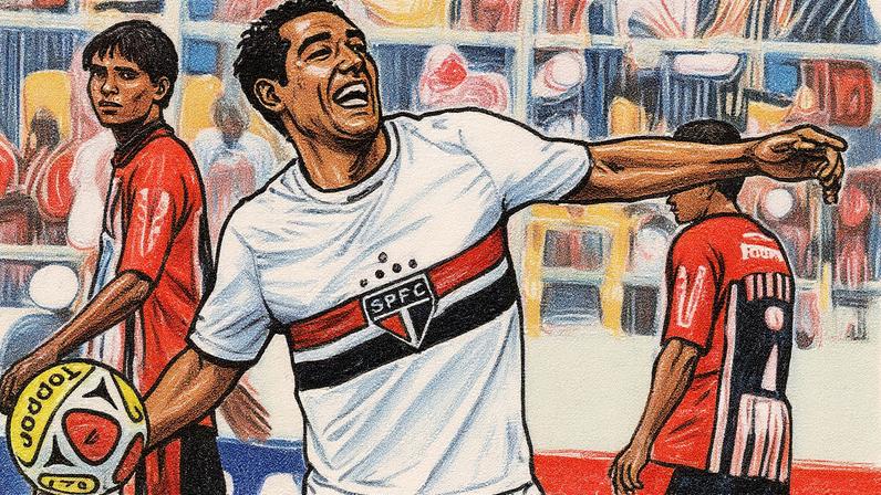 André Dias foi pilar da defesa do São Paulo tricampeão brasileiro e depois atuou por quatro temporadas na Lazio, da Itália. (Reprodução/Internet)