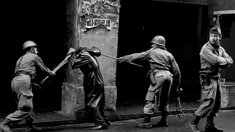 French troops in Algiers during the Algerian War of Independence, 1960. Algeria fought a bloody war to win freedom from French colonial rule.